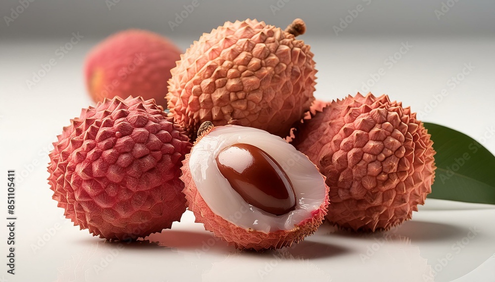 lychee on white background lychee on white background