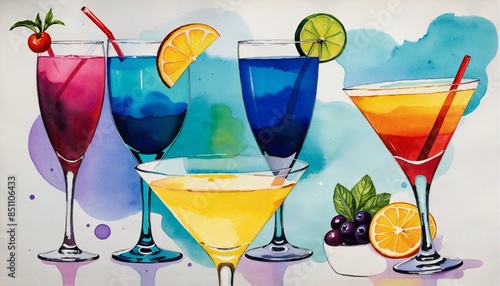 Party Vibes: a vibrant selection of modern cocktails