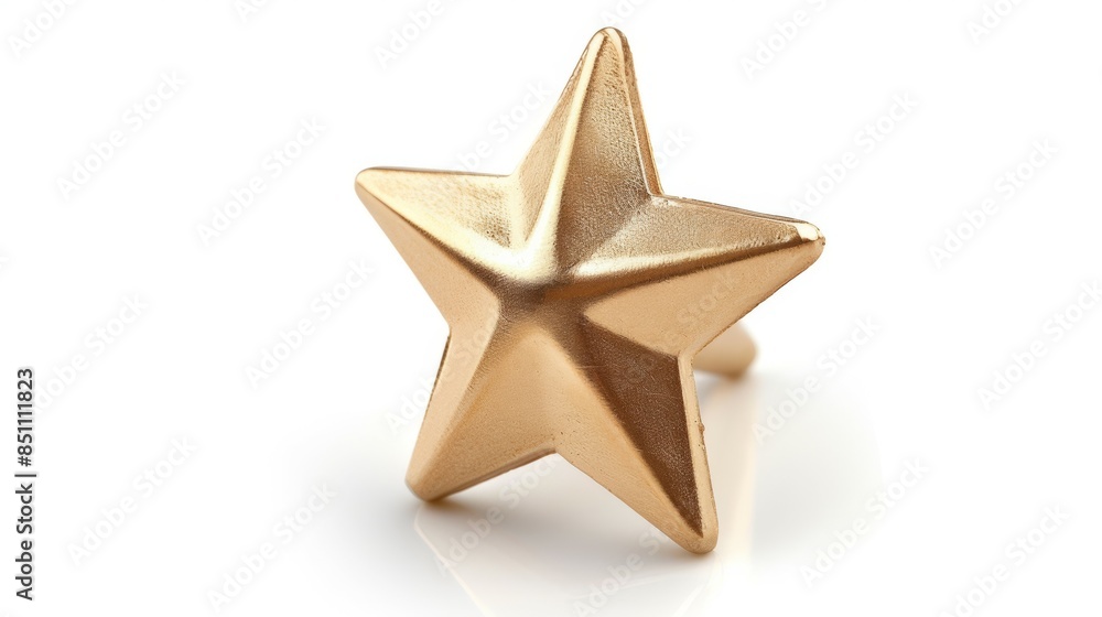 A gold star with a shiny surface A gold star with a shiny surface