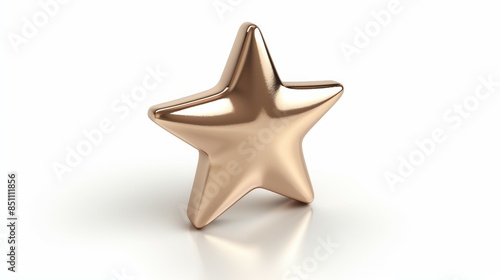 A gold star with a shiny surface photo