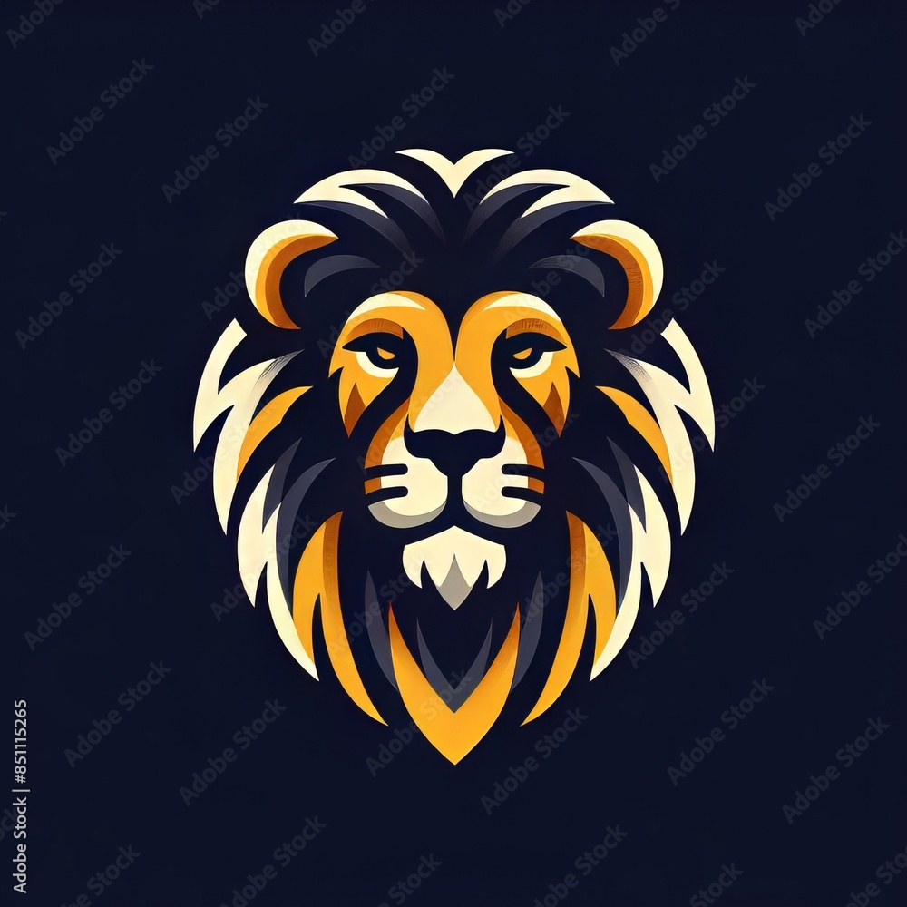 Fototapeta premium Animal logo, Cute mascot, Vector illustration, Wildlife emblem