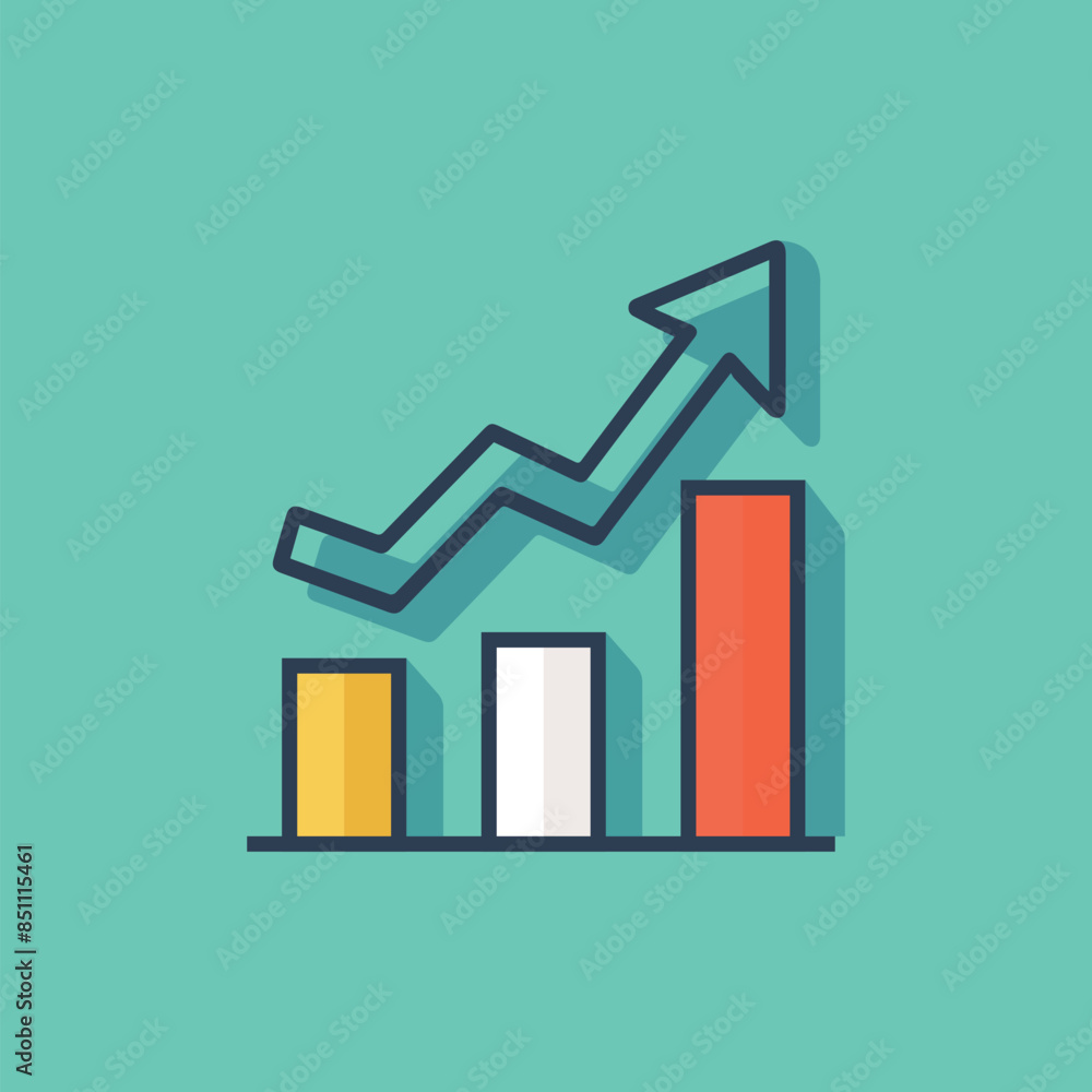Graph chart economic icon. Money business increase design. Graph chart economic icon. Money business increase design.