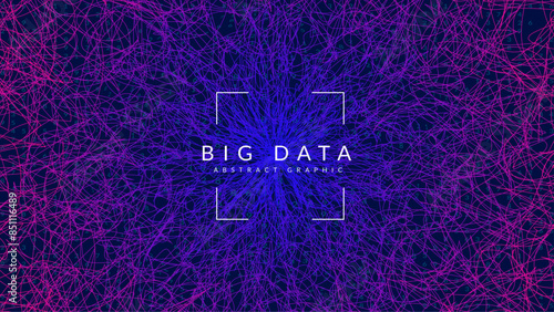 Digital Background. Science research: learning innovation. Cyber dots connect in the flow of automation. Mobile visualization of analytical patterns. Big Data Background.