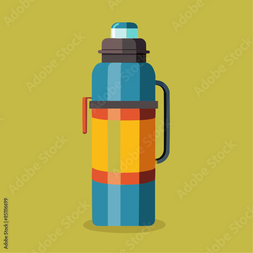 illustration of a bottle, thermos