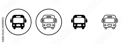 Bus icon set. bus vector icon