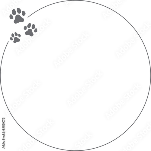 Dog Paw frames, Black Dog Paw silhouettes
