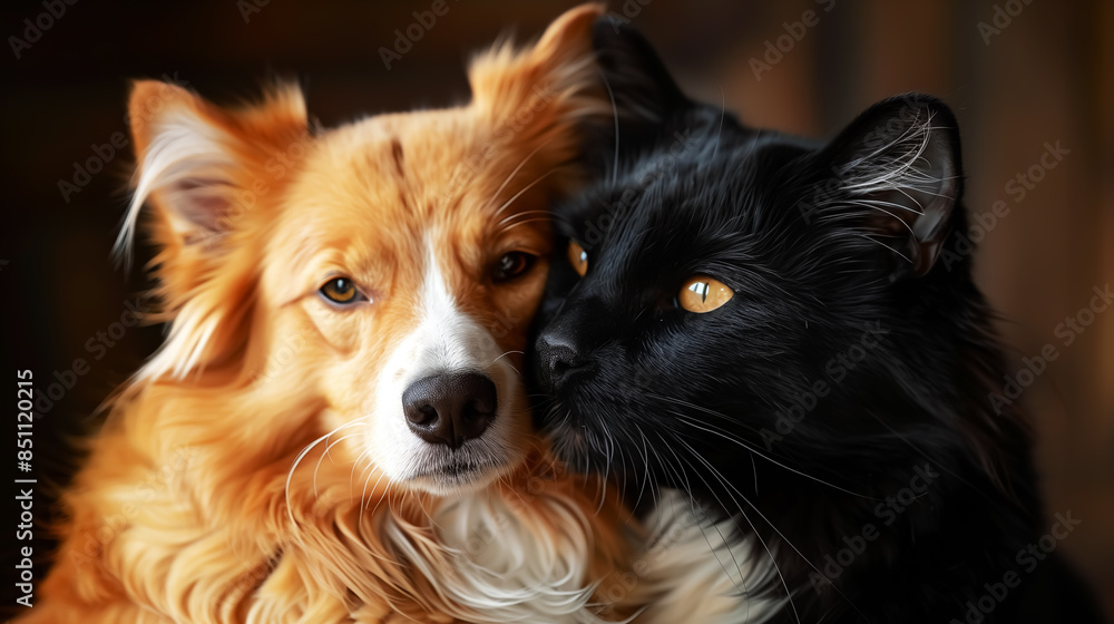 border collie dog and Bengal cat in a happy and cozy family. Wall Art Poster Print Design for Home Decor, Decoration Artwork, High Resolution Wallpaper & Background for Computer, Smartphone, Cellphone border collie dog and Bengal cat in a happy and cozy family. Wall Art Poster Print Design for Home Decor, Decoration Artwork, High Resolution Wallpaper & Background for Computer, Smartphone, Cellphone