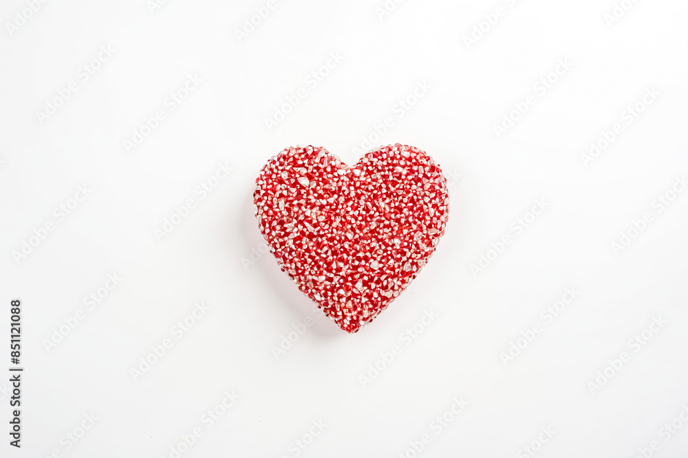 Red Heart Shaped Object on White Background Red Heart Shaped Object on White Background