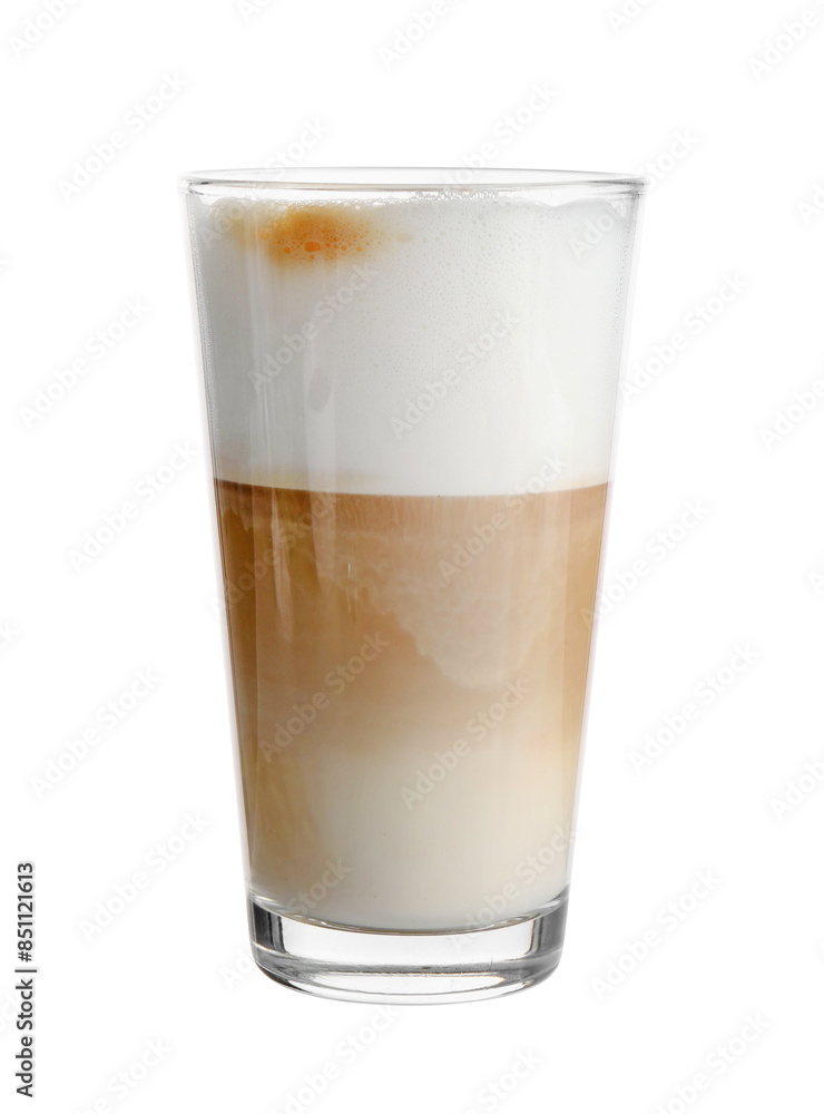 Aromatic coffee in glass isolated on white Aromatic coffee in glass isolated on white