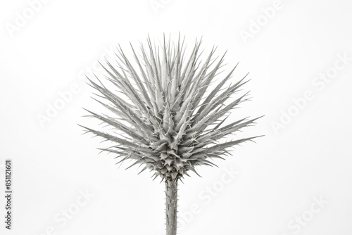 Wallpaper Mural Abstract Black and White Thorny Plant on White Background Torontodigital.ca
