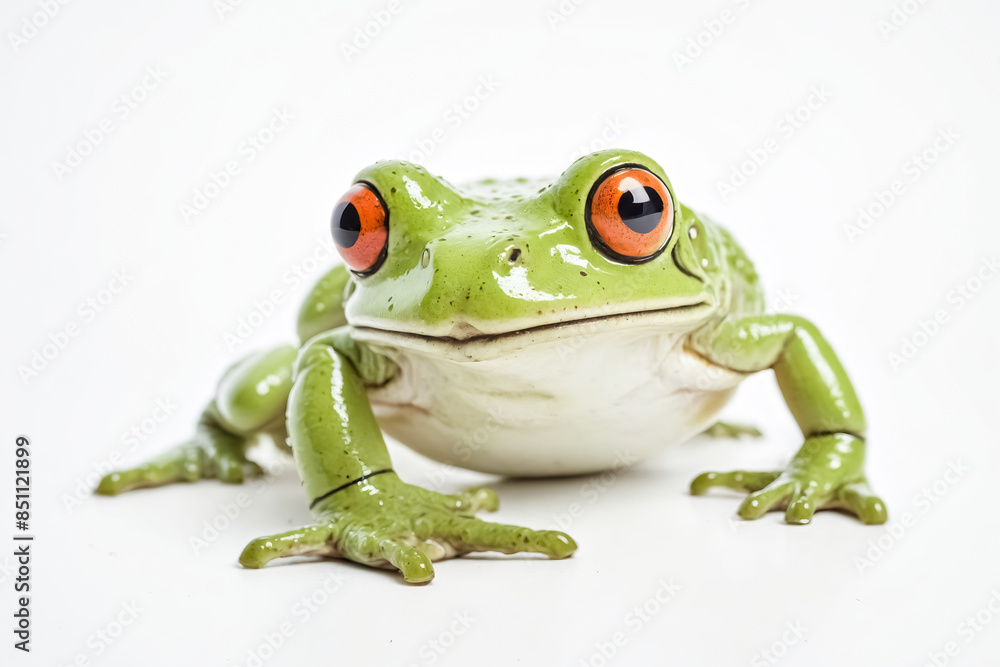 Obraz premium Green Tree Frog with Red Eyes