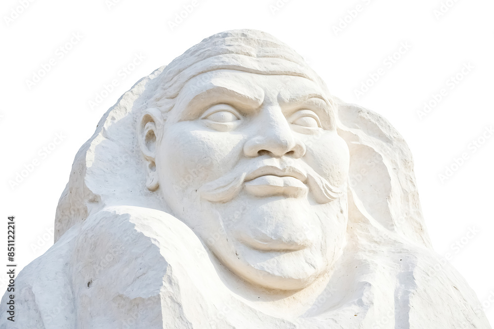 Close Up Of A White Stone Statue Of A Man's Face Close Up Of A White Stone Statue Of A Man's Face