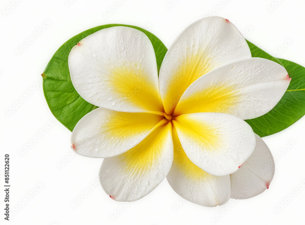 Frangipani, on white background Frangipani, on white background