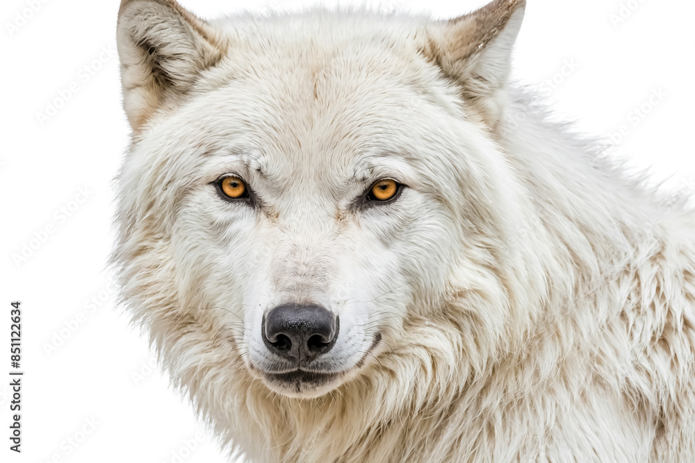 Arctic Wolf Portrait with Intense Gaze Arctic Wolf Portrait with Intense Gaze
