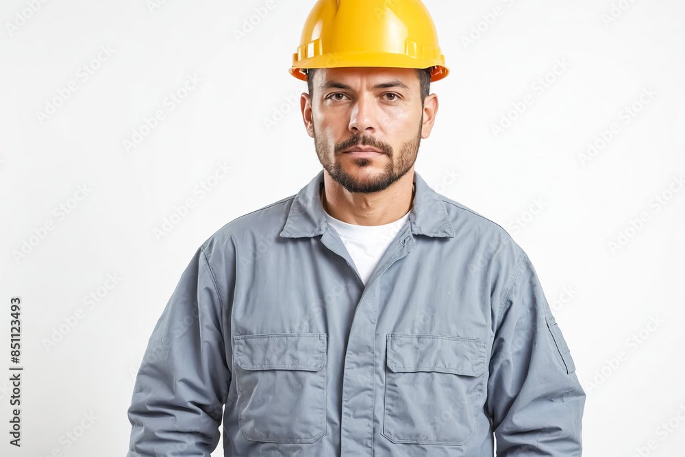 Portrait of a construction worker in hardhat Portrait of a construction worker in hardhat