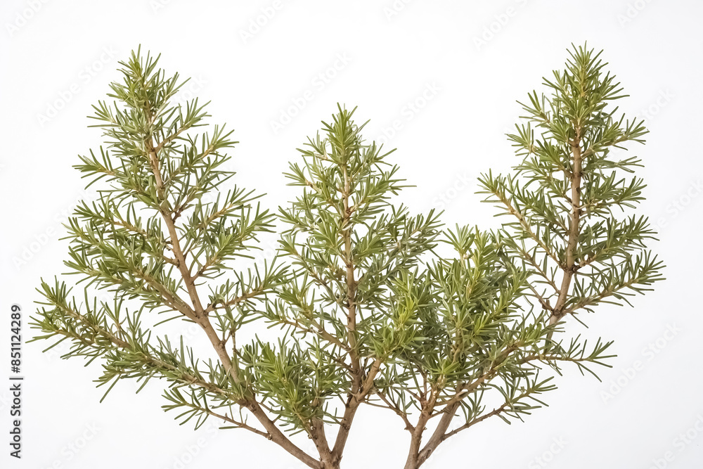 Green Branch with White Background Green Branch with White Background
