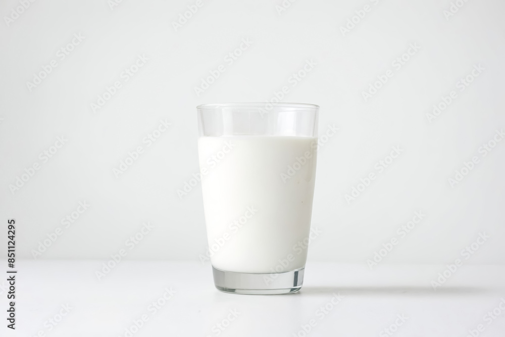 Glass of Milk on White Background Glass of Milk on White Background