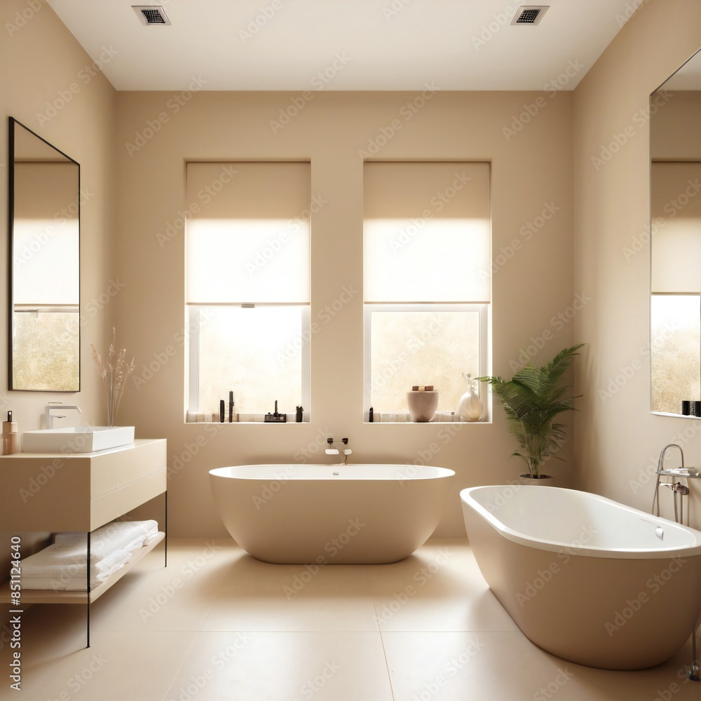 modern bathroom with towel and tiles modern bathroom with towel and tiles