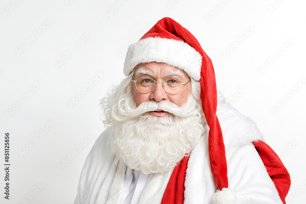 Santa Claus Portrait with a Serious Expression Santa Claus Portrait with a Serious Expression