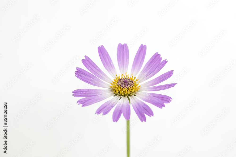Single Pink Daisy Flower on White Background Single Pink Daisy Flower on White Background