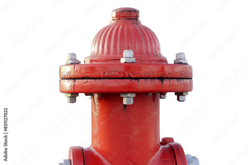 Classic red fire hydrant isolated on white background. Classic red fire hydrant isolated on white background.