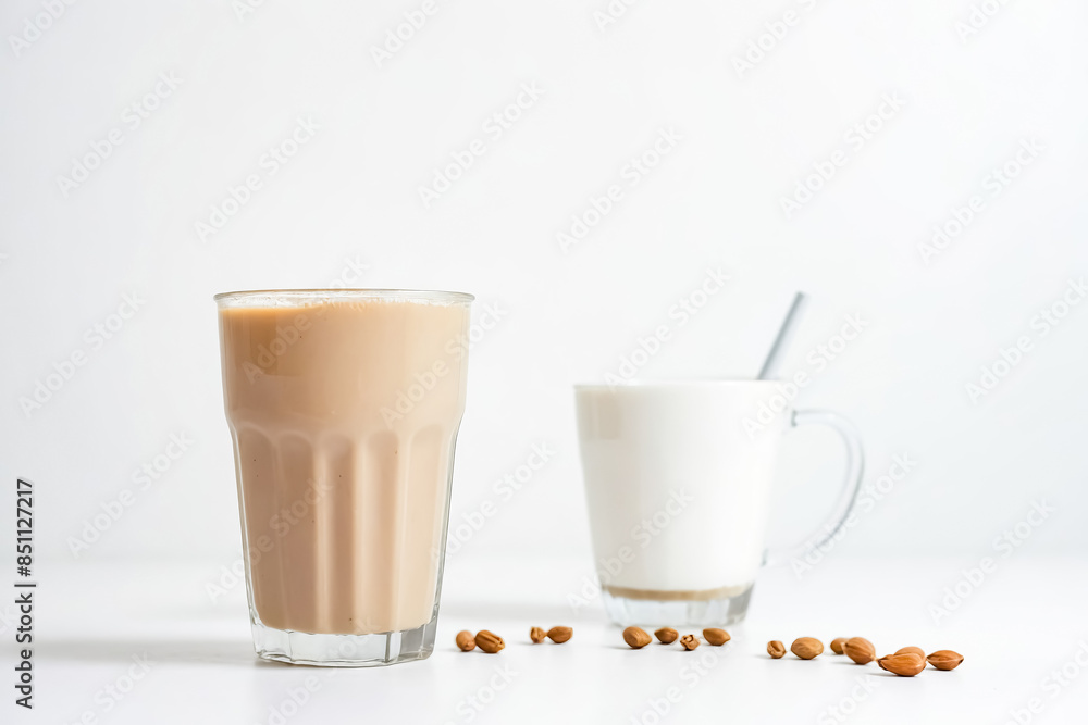 Almond milk in a glass Almond milk in a glass