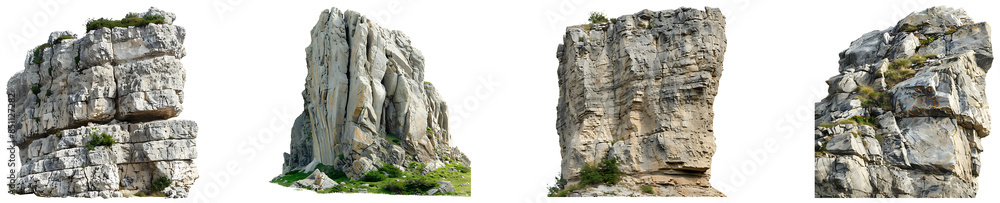 set of mountain cliff isolated on transparent background, png rock stone cutout set of mountain cliff isolated on transparent background, png rock stone cutout