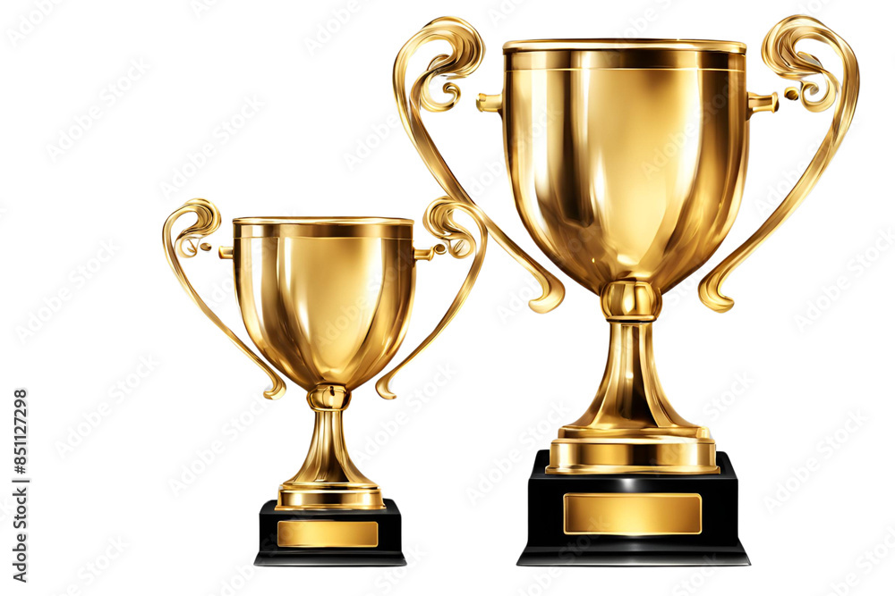 golden trophy on transparent background golden trophy on transparent background