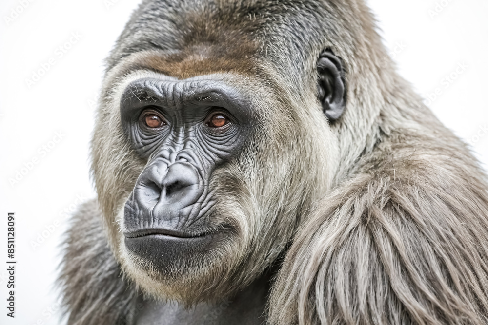 Close-up Portrait of a Silverback Gorilla Close-up Portrait of a Silverback Gorilla