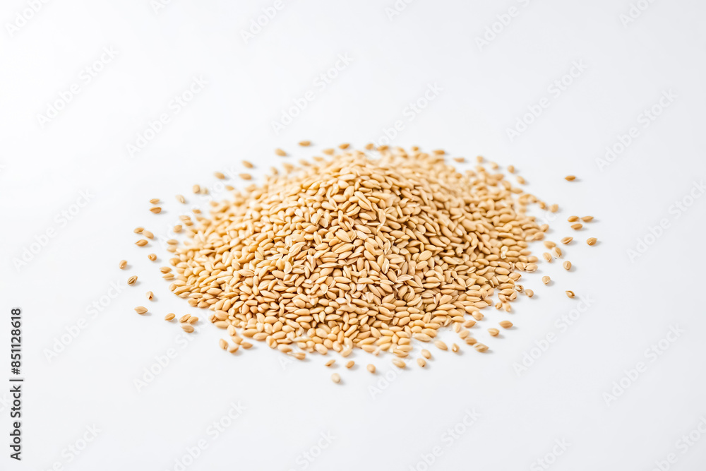 Heap of Flax Seeds Isolated on White Background Heap of Flax Seeds Isolated on White Background