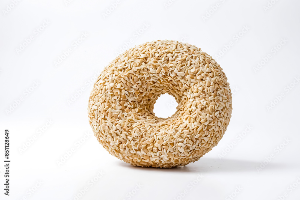Sesame Seed Donut Isolated on White Background Sesame Seed Donut Isolated on White Background