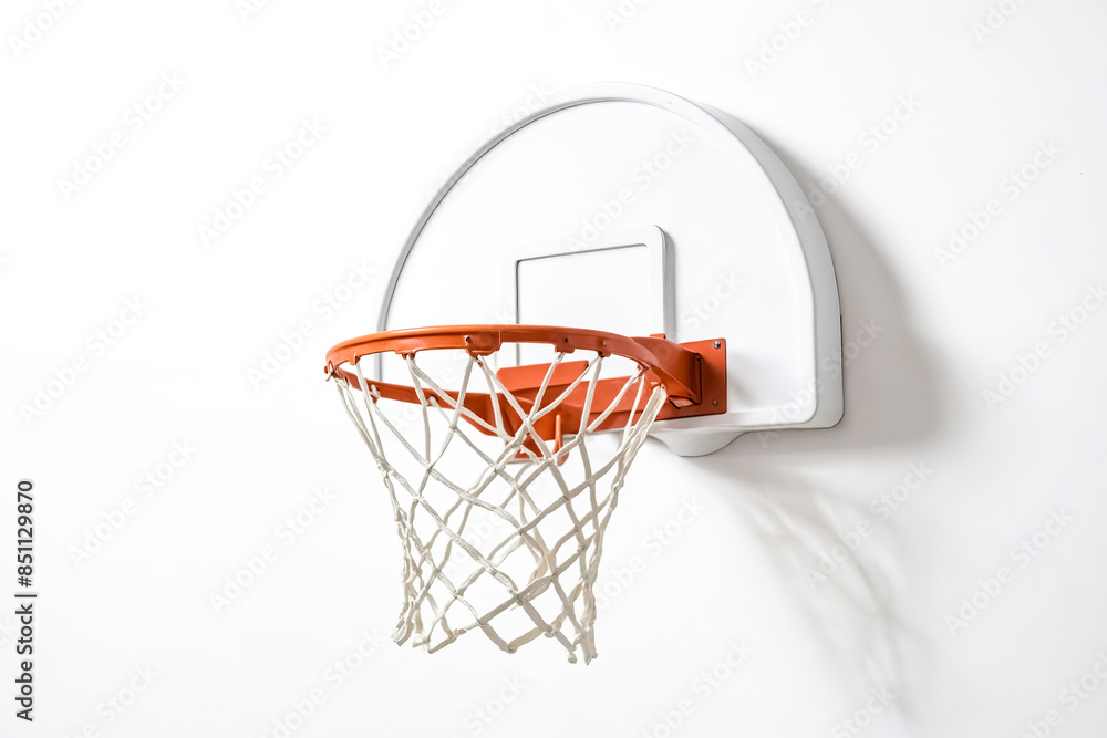 Basketball hoop with white background Basketball hoop with white background