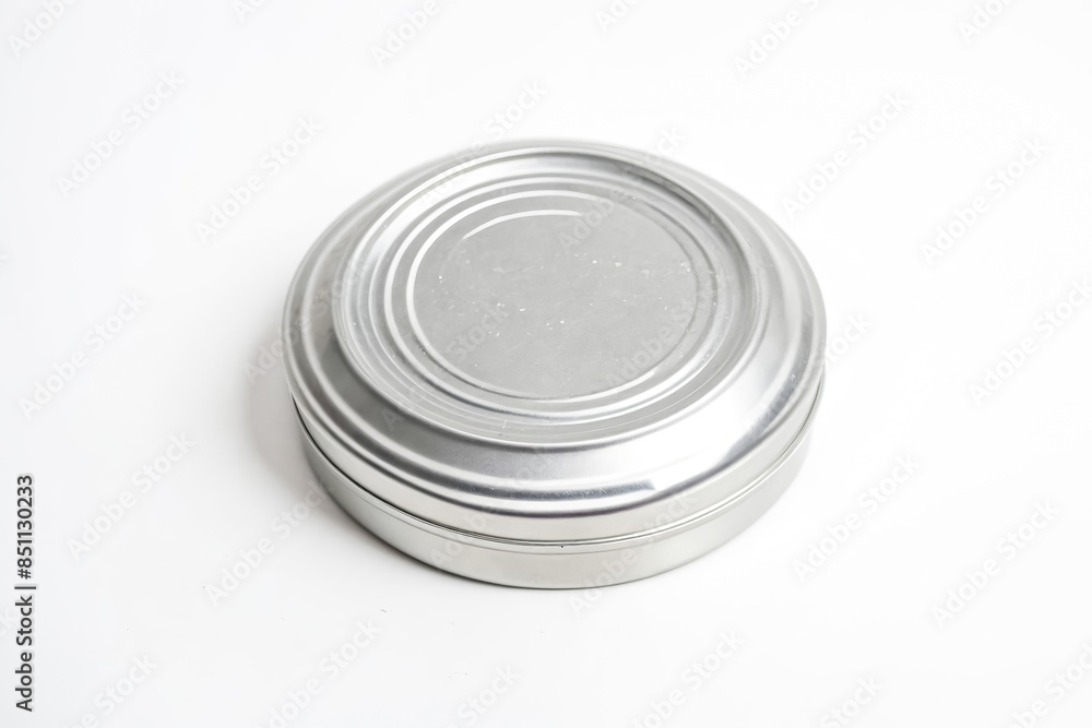 Silver Metal Lid Isolated on White Silver Metal Lid Isolated on White