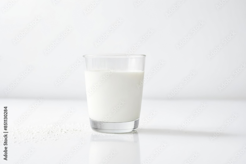 Glass of Milk Spilled on White Surface Glass of Milk Spilled on White Surface