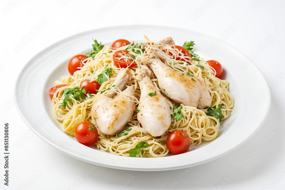 Chicken Drumsticks with Pasta and Tomatoes Chicken Drumsticks with Pasta and Tomatoes