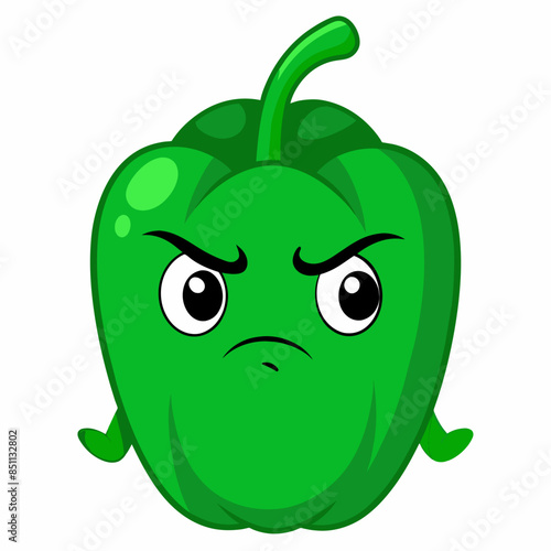 Capsaicin vector illustration, disapproving icon and healthy solder fruit, silhouette, logo, eps file, Capsaicin cartoon character, png On White Background