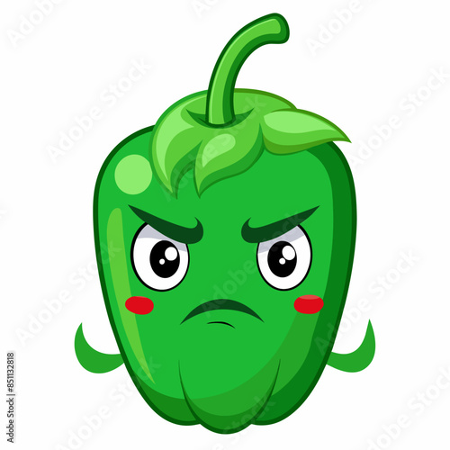 Capsaicin vector illustration, disapproving icon and healthy solder fruit, silhouette, logo, eps file, Capsaicin cartoon character, png On White Background