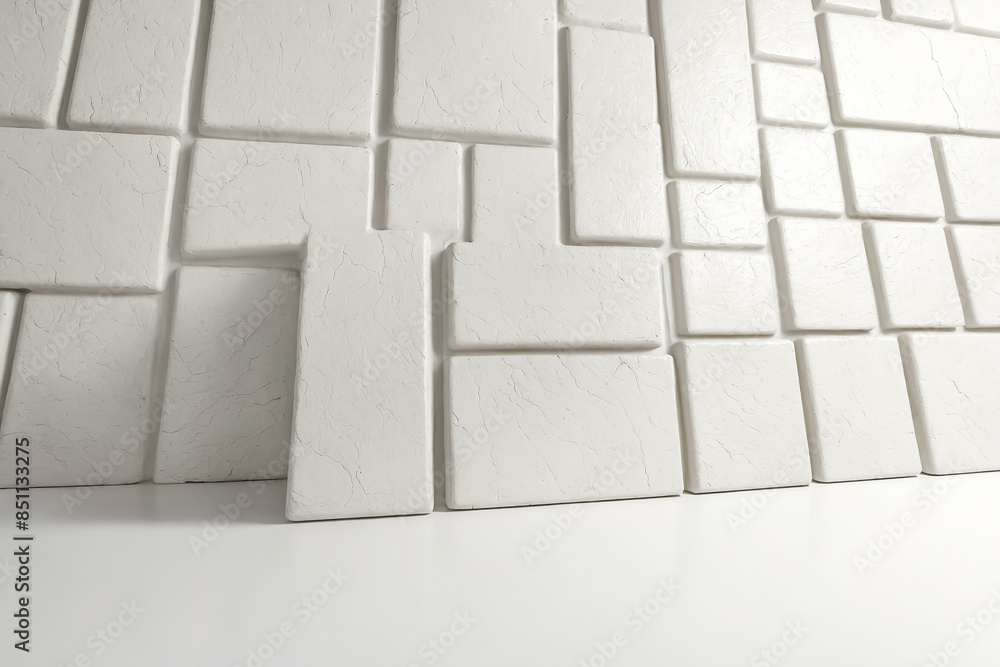Fototapeta premium White Textured Brick Wall