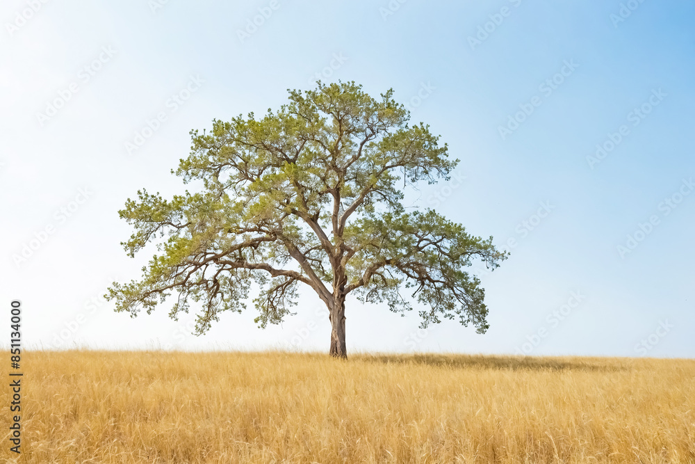 Lone Tree in a Field of Golden Grass Lone Tree in a Field of Golden Grass