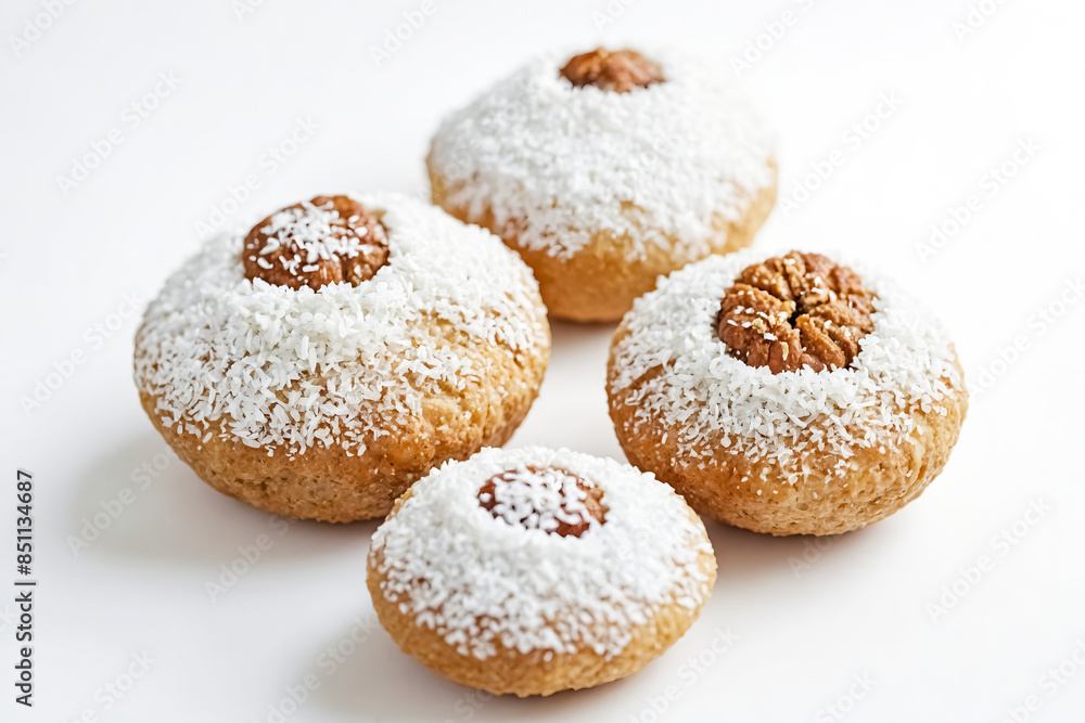 Delicious Coconut and Nut-Topped Doughnuts Delicious Coconut and Nut-Topped Doughnuts