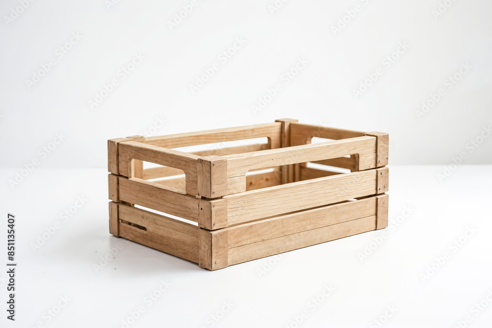 Empty Wooden Crate on White Background Empty Wooden Crate on White Background