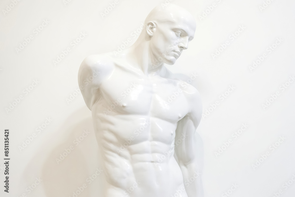 Obraz premium White Male Mannequin on White Background