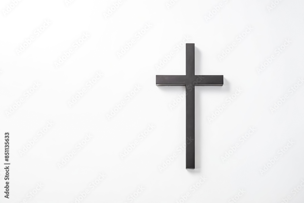 Black Cross on White Background Black Cross on White Background