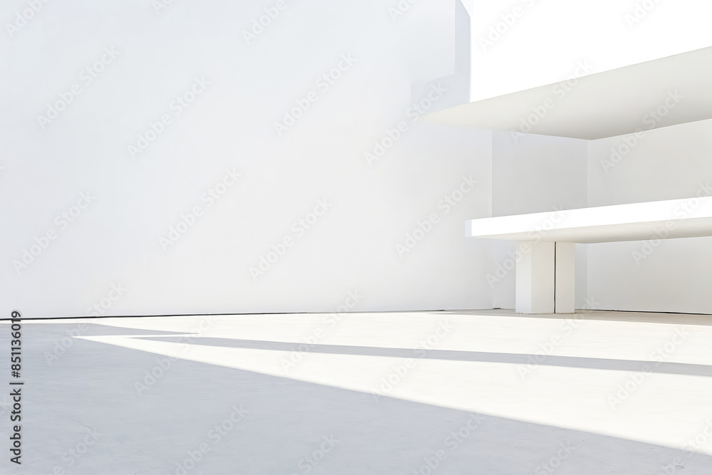 Minimalist White Architecture With Shadow Minimalist White Architecture With Shadow