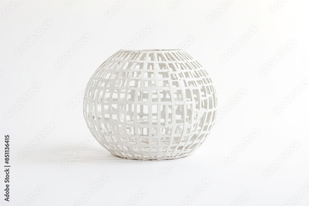 White Ceramic Sphere Vase White Ceramic Sphere Vase