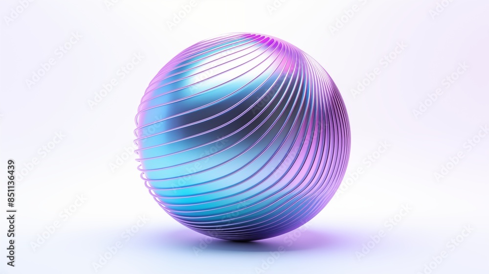 Spherical Object with Curved Lines and Gradient Colors Spherical Object with Curved Lines and Gradient Colors