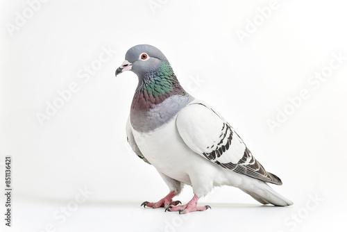 Wallpaper Mural Pigeon Standing on White Background Torontodigital.ca