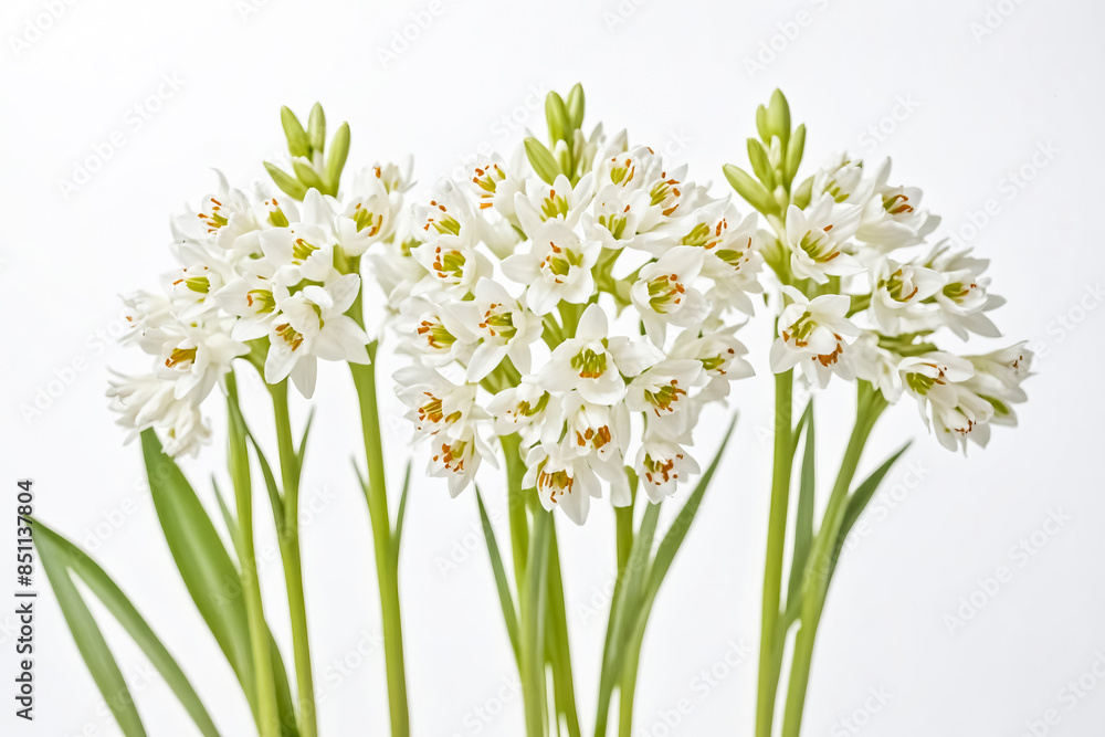 Fototapeta premium White Flower Bouquet on White Background