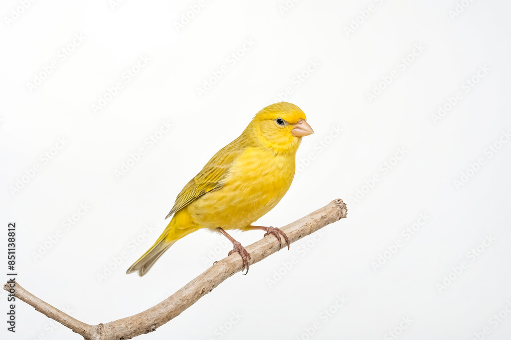 Yellow Canary Perched on a Branch