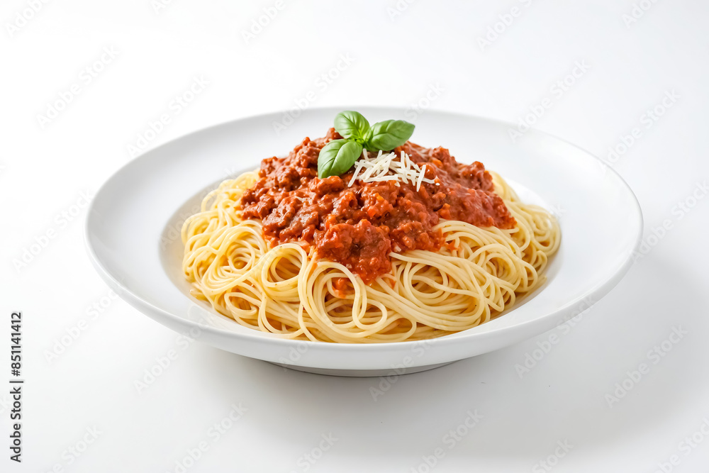 Spaghetti with Bolognese Sauce and Basil Spaghetti with Bolognese Sauce and Basil